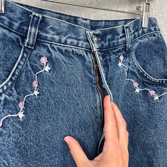 Vtg Kenny Rogers Bareback Jeans Size 29 Denim High Rise Western Lady Embroidered - Picture 6 of 14